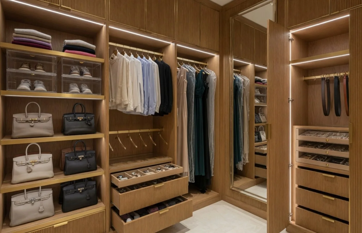 Custom wardrobe joinery Dubai villa